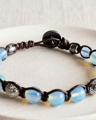 bracciale artigianale Quarzo Stile Shamballa 