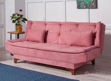 Divano letto rosa