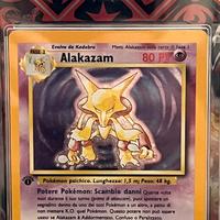 Alakazam Holo 1/102 Set Base Prima Edizione POP 1