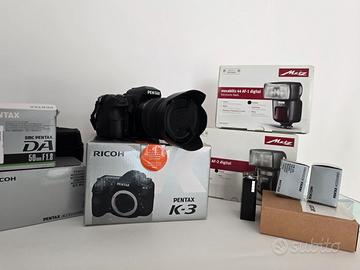 Corredo fotografico Pentax K3 e ottiche (permuta)