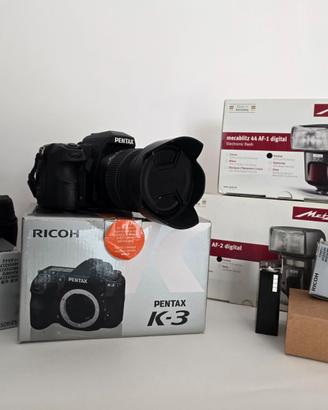 Corredo fotografico Pentax K3 e ottiche (permuta)