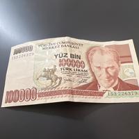 Banconota Turca vintage da collezione