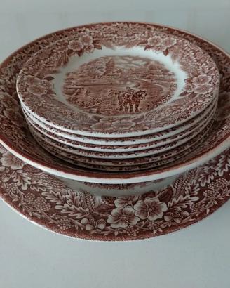 Broadhurst Staffordshire set 6 piattini + 2 piatti