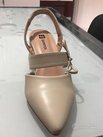 Sandalo beige donna n•36- tacco 6 cm