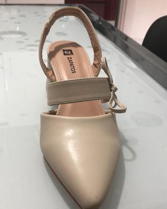 Sandalo beige donna n•36- tacco 6 cm