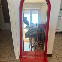 Specchio vintage di SALC colore rosso anni 70
