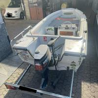 Barca in vetroresina +carrello CRESCI