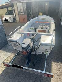 Barca in vetroresina +carrello CRESCI