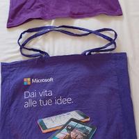 Maglietta+borsa logo Microsoft Nokia