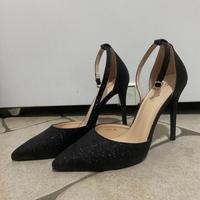 Decollete tacco 10 cm glitterate