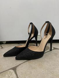 Decollete tacco 10 cm glitterate