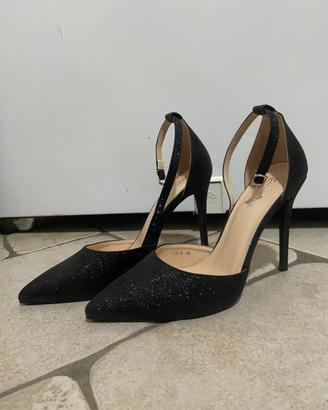 Decollete tacco 10 cm glitterate