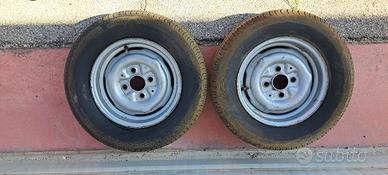 coppia cerchi in ferro pollici 12 x 4 opel kadett