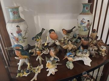 Collezione uccelli porcellana