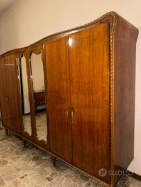 Camera da letto vintage anni 50/60 in legno pregia
