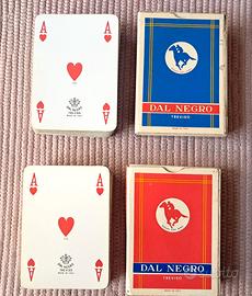 2 Mazzi Poker Dal Negro San Siro '70 Plastificate