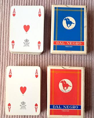 2 Mazzi Poker Dal Negro San Siro '70 Plastificate