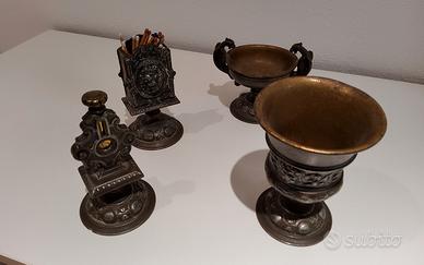 Set fumatore vintage in ottone 
