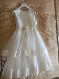 Vestito elegante per comunione/cresima con fiore