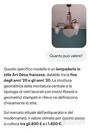 Lampadario antico  fatto a mano pezzo unico