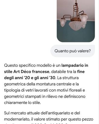 Lampadario antico  fatto a mano pezzo unico