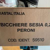 bicchieri birra Peroni 