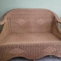 Divano in midollino, fatto a mano