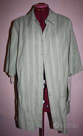 Camicetta manica corta rigata verde, con laccetti