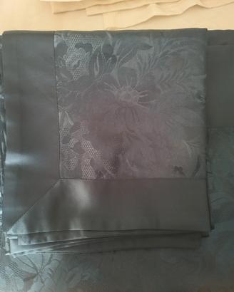 Lenzuola blu in raso 