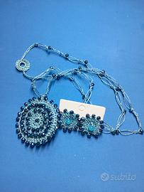 collana e orecchini Mandala Blue Ocean 