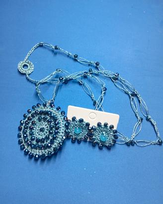 collana e orecchini Mandala Blue Ocean 