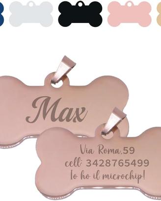 Targhetta Osso in Acciaio inox Personalizzabile