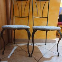 Sedie antiche in ottone