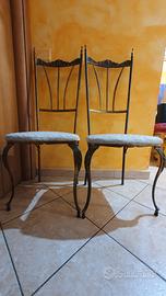 Sedie antiche in ottone