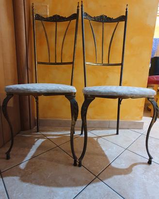 Sedie antiche in ottone