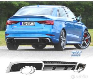 DIFUSORE AUDI A3 8V 12-16 LOOK RS3 + TERMINALI DI 
