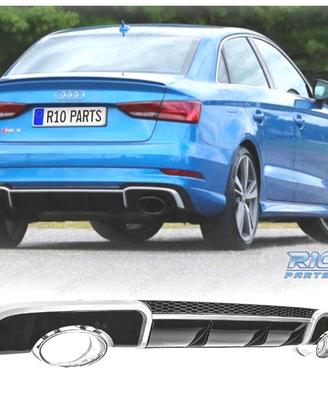 DIFUSORE AUDI A3 8V 12-16 LOOK RS3 + TERMINALI DI 