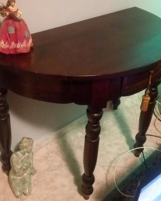 consolle legno noce arte povera