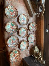 Set 10 piatti giapponesi Kutani fine ‘800
