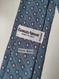 Cravatta Armani in pura seta azzurra 