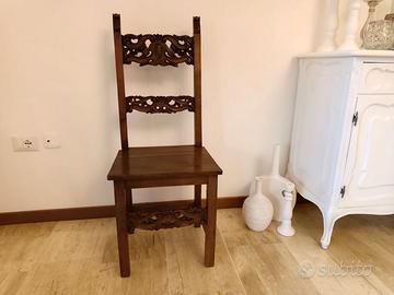 Sedia trono vintage epoca