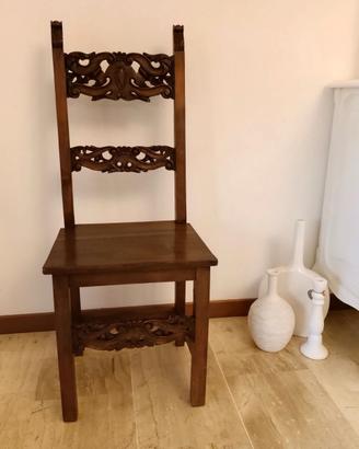 Sedia trono vintage epoca