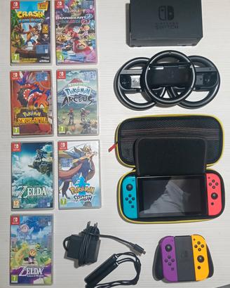 Nintendo Switch con giochi e accessori 