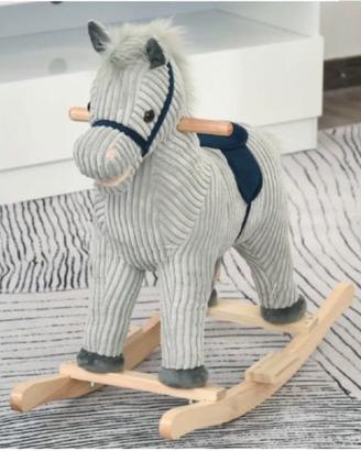 HOMCOM Cavallo a Dondolo per Bambini 3-6 Anni