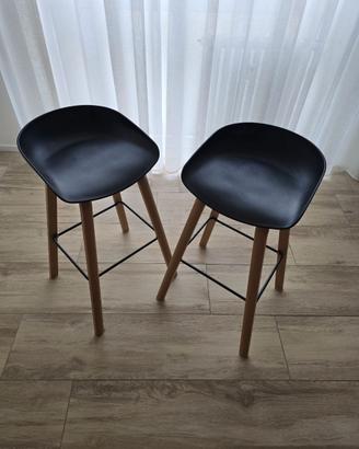 Coppia di Sgabelli alti da bar stile nordico