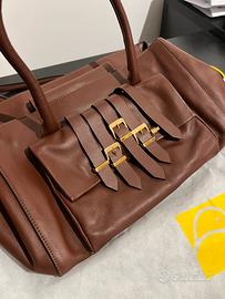 Borsa Mandarina Duck in vera pelle marrone