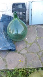 damigiana in vetro verde usata