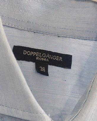Camicia classica azzurra, trama mille-righe