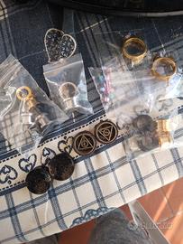 dilatatori  per lobo orecchio +2 anelli ariglio di