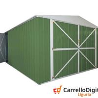 Box acciaio garage lamiera 360x600 verde